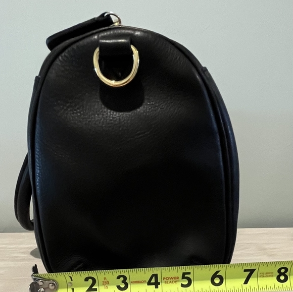 Beautiful UGG Pebbled Black Leather Satchel With Goldtone Hardware  NWOT - Picture 13 of 15